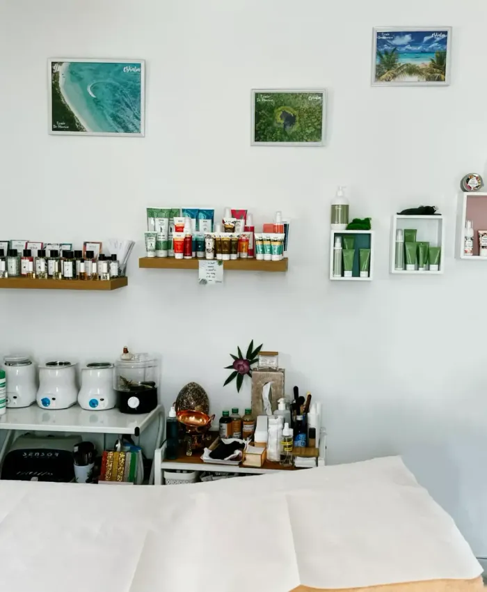 La cabine de soin de l’Institut Beauté Bien-être au Vigan